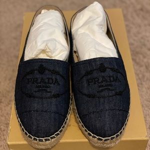 Prada Esphadrille - Womens Blue Denim logo